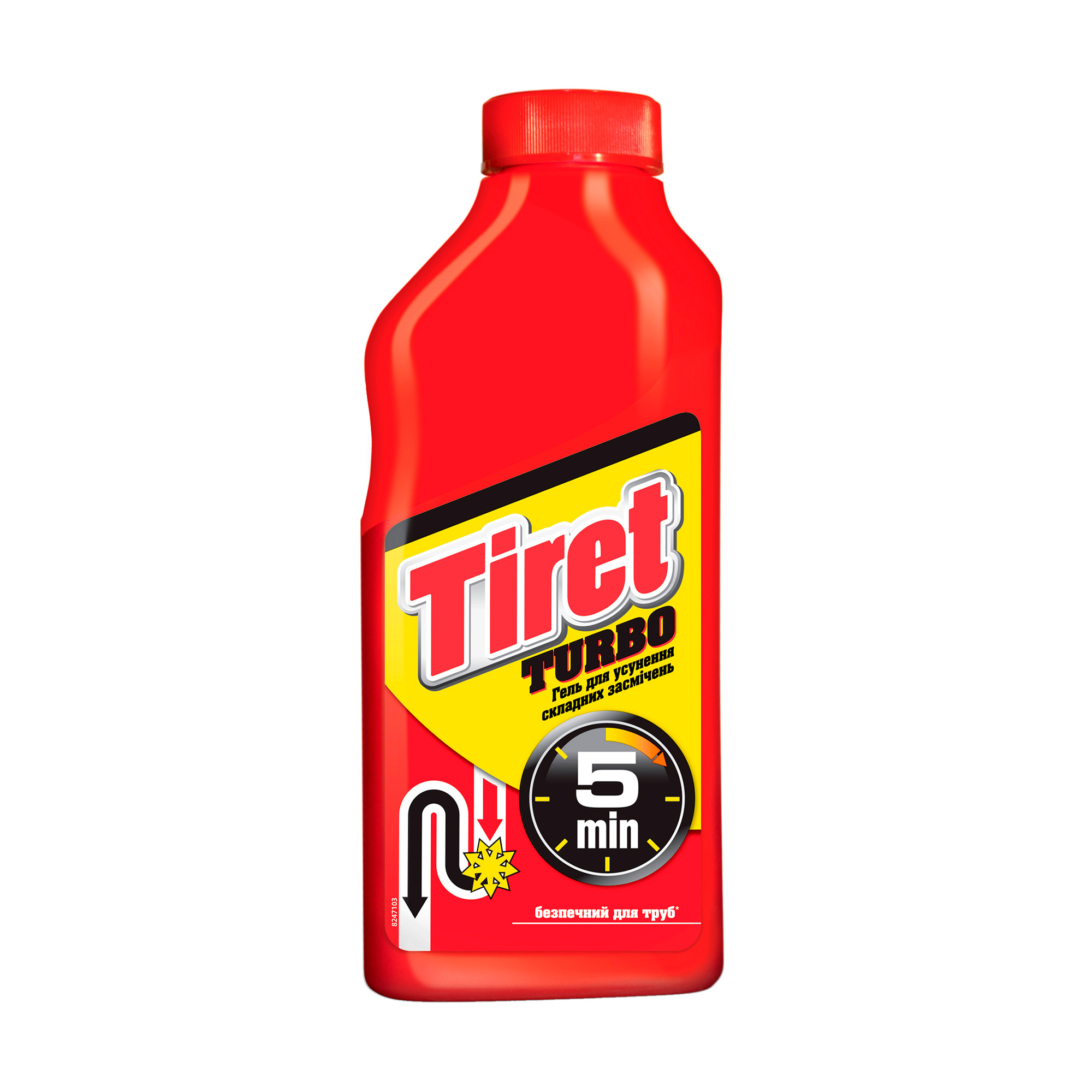 Гель Tiret Turbo для прочищення труб, 500 мл